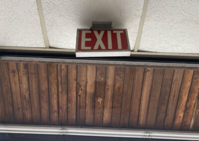 Before exit sign